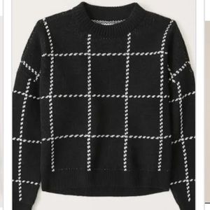 Abercrombie sweater black and white check